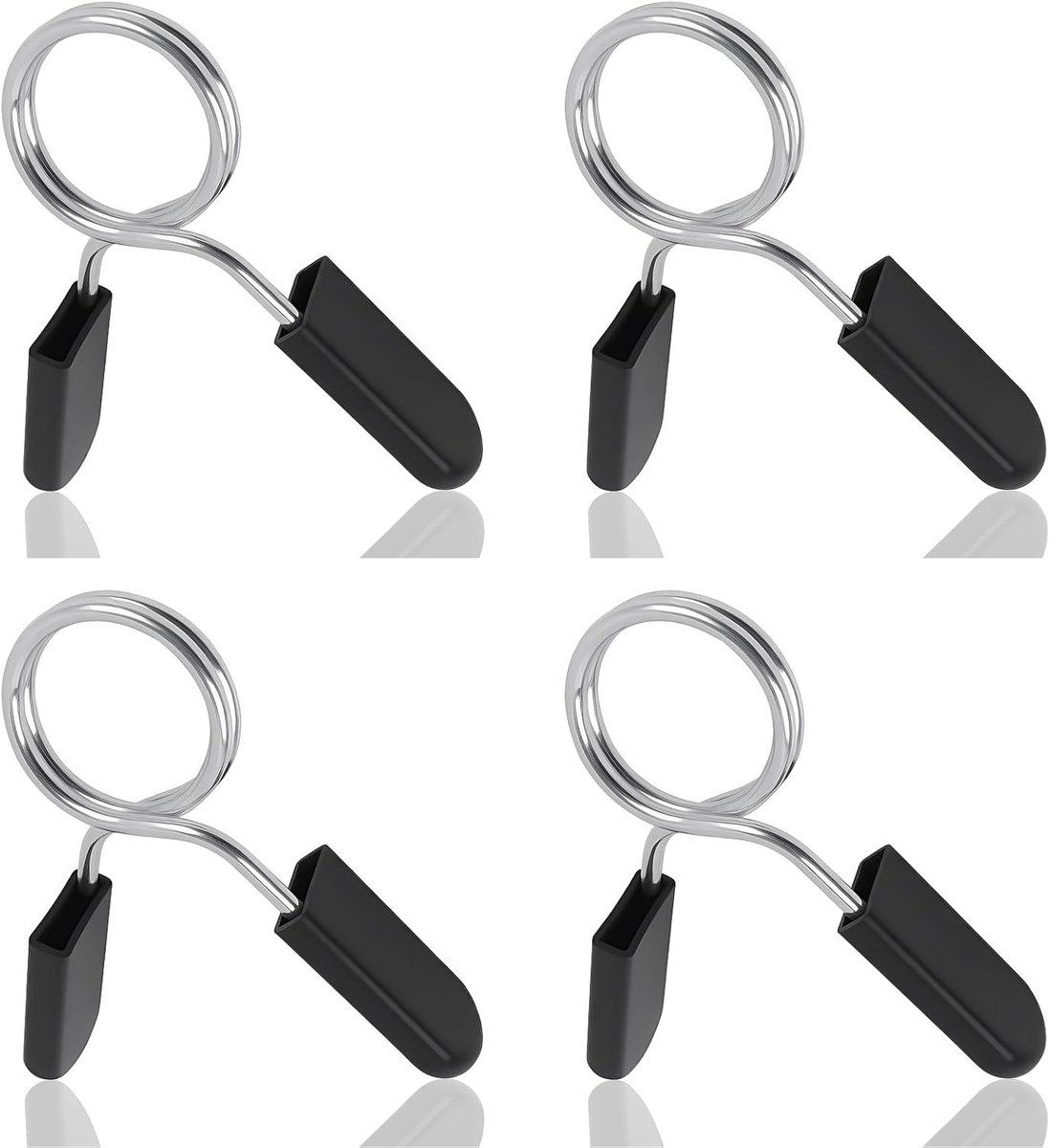 4-delige set 28mm gewichten sluitingen voor dumbbells, veerclips voor gewichtheffen, stevige en duurzame dumbbell klemmen voor fitness en bodybuilding