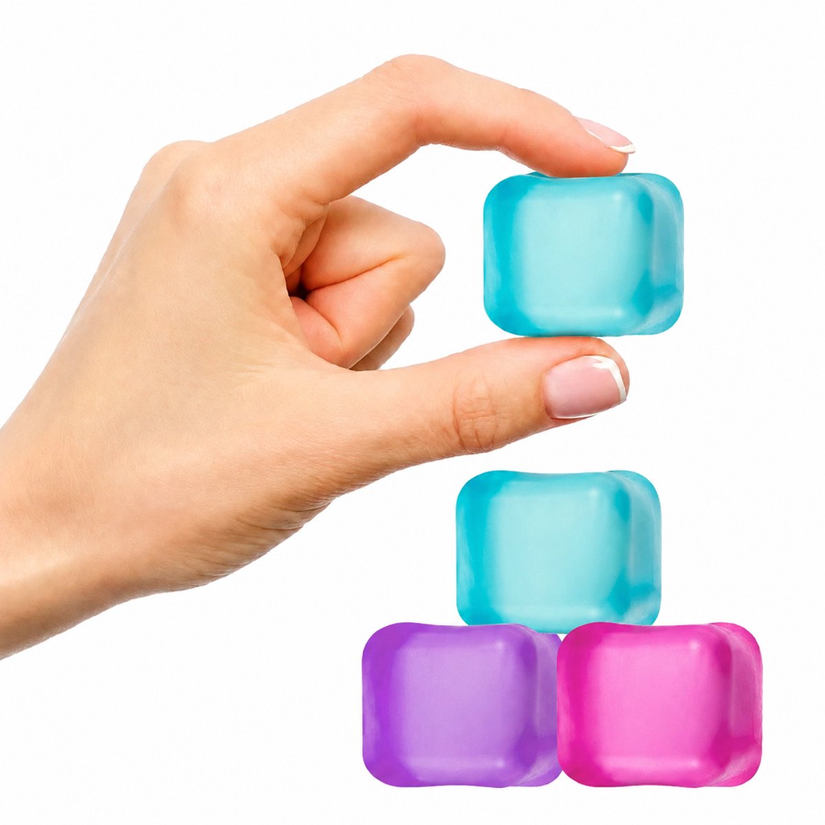 Speelrijke Kubus Squishy Set | Knijpbal / Stressbal | Anti-Stress & Veilig Fidget Speelgoed | Tik-Tok Squishies - 4 Stuks