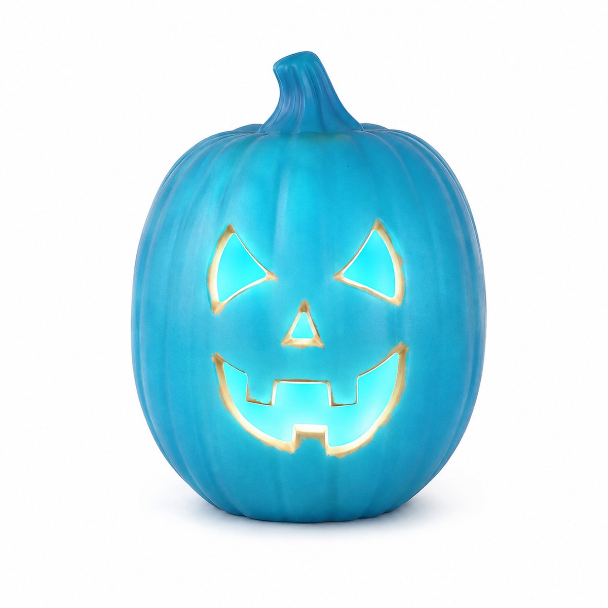 Halloween-pompoendecoratie – Verlichte pompoen – Decoratief pompoenornament – ​​Blauw