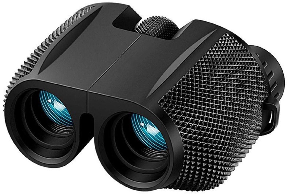MODFU Verrekijker 10x25 – Compact & Lichtgewicht voor Vogels Kijken, Wandelen en Reizen – BAK4 Prisma & FMC Coating – Aluminium Magnesium Behuizing – Zwart