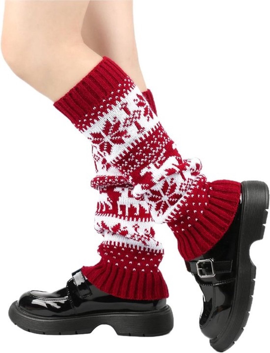 Warme Gebreide Beenwarmers Kerst Dames & Meisjes - Dikke Legwarmer voor Dans, Yoga en Feest