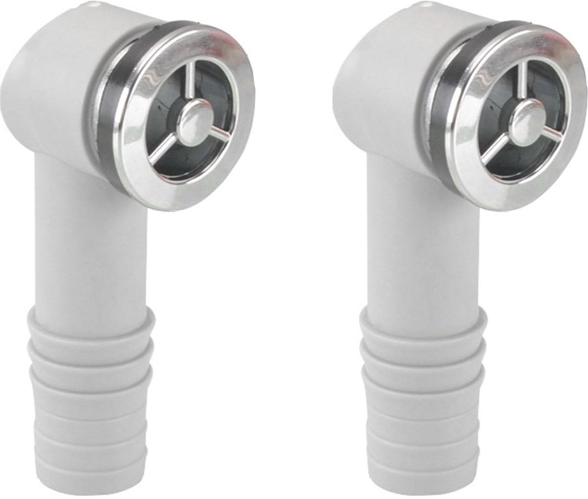 2 Stuks Overloopgarnituur - Corrosiebestendig ABS-materiaal met Ronde Aansluiting 36 x 36 mm - Voor Keramische Wastafels - Thuis & Hotel