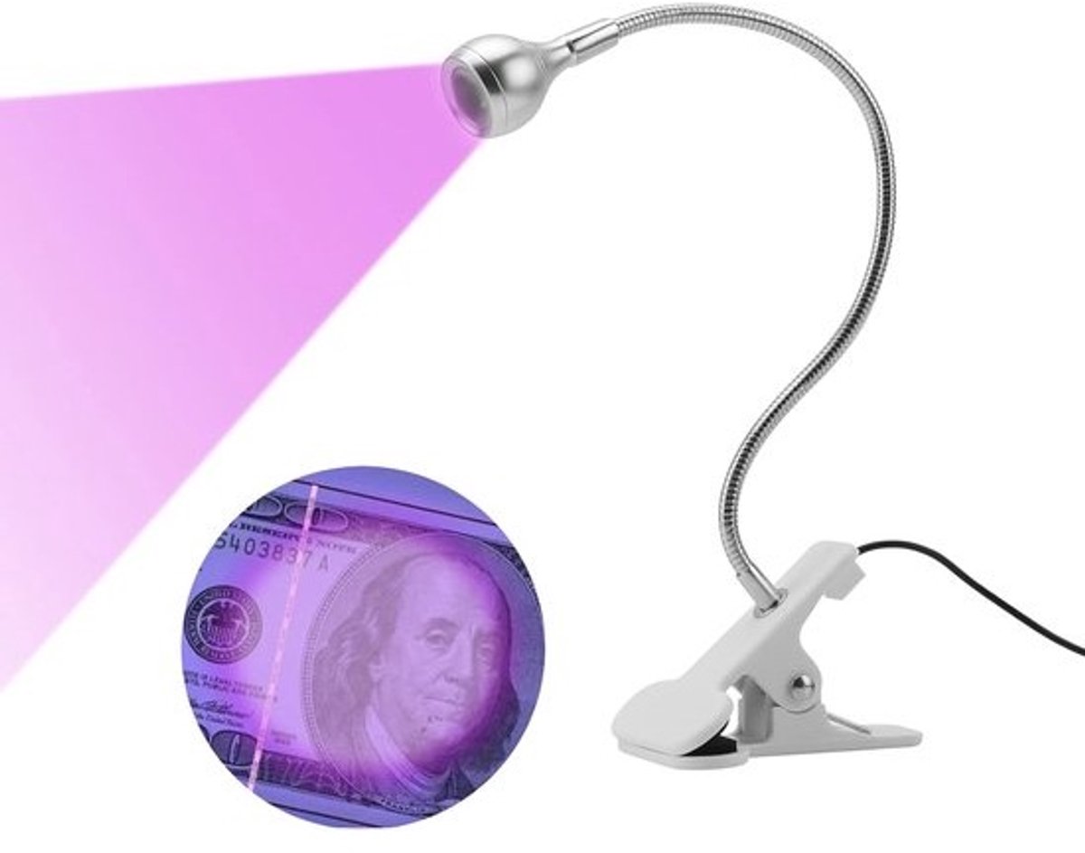 UV Uithardingslamp met Klem en Zwanenhals voor Reparatie en Gelnagels