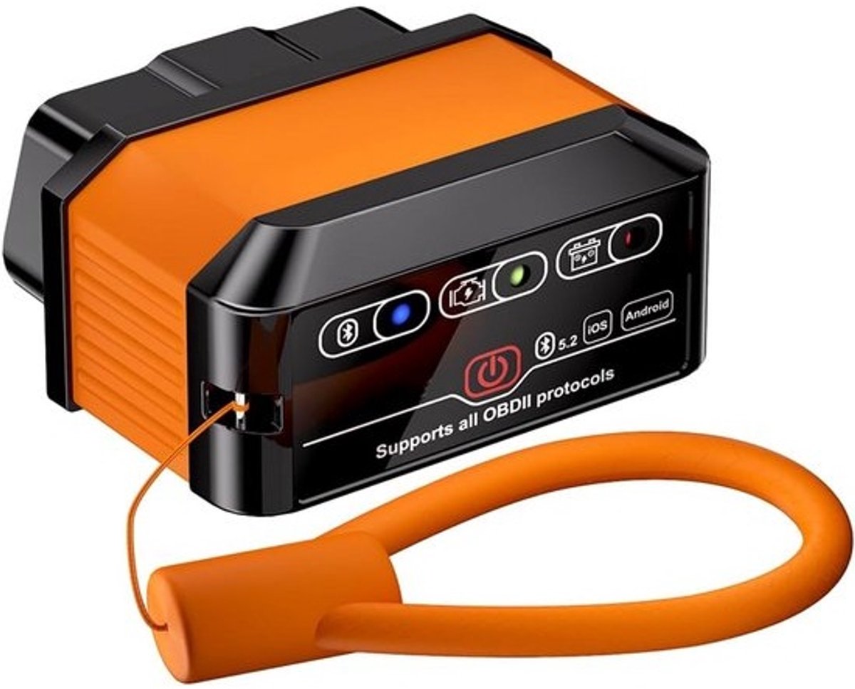 Bluetooth OBD2 Diagnoseadapter voor Auto's - Multimerk Diagnosehulpmiddel voor iOS en Android