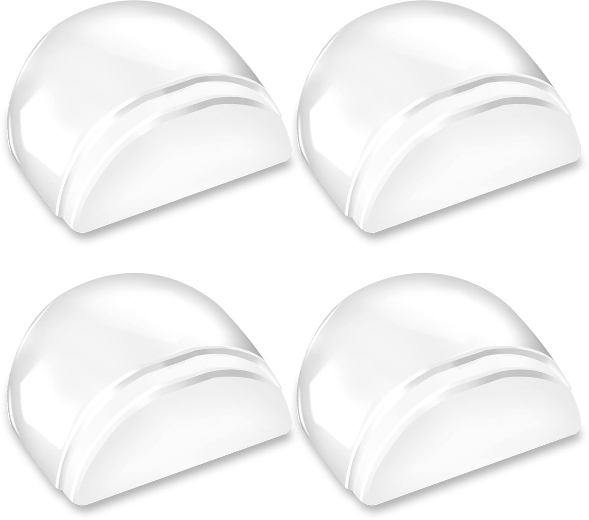 Deurstopper - Zelfklevend - Voor de vloer - Transparant - 4 stuks