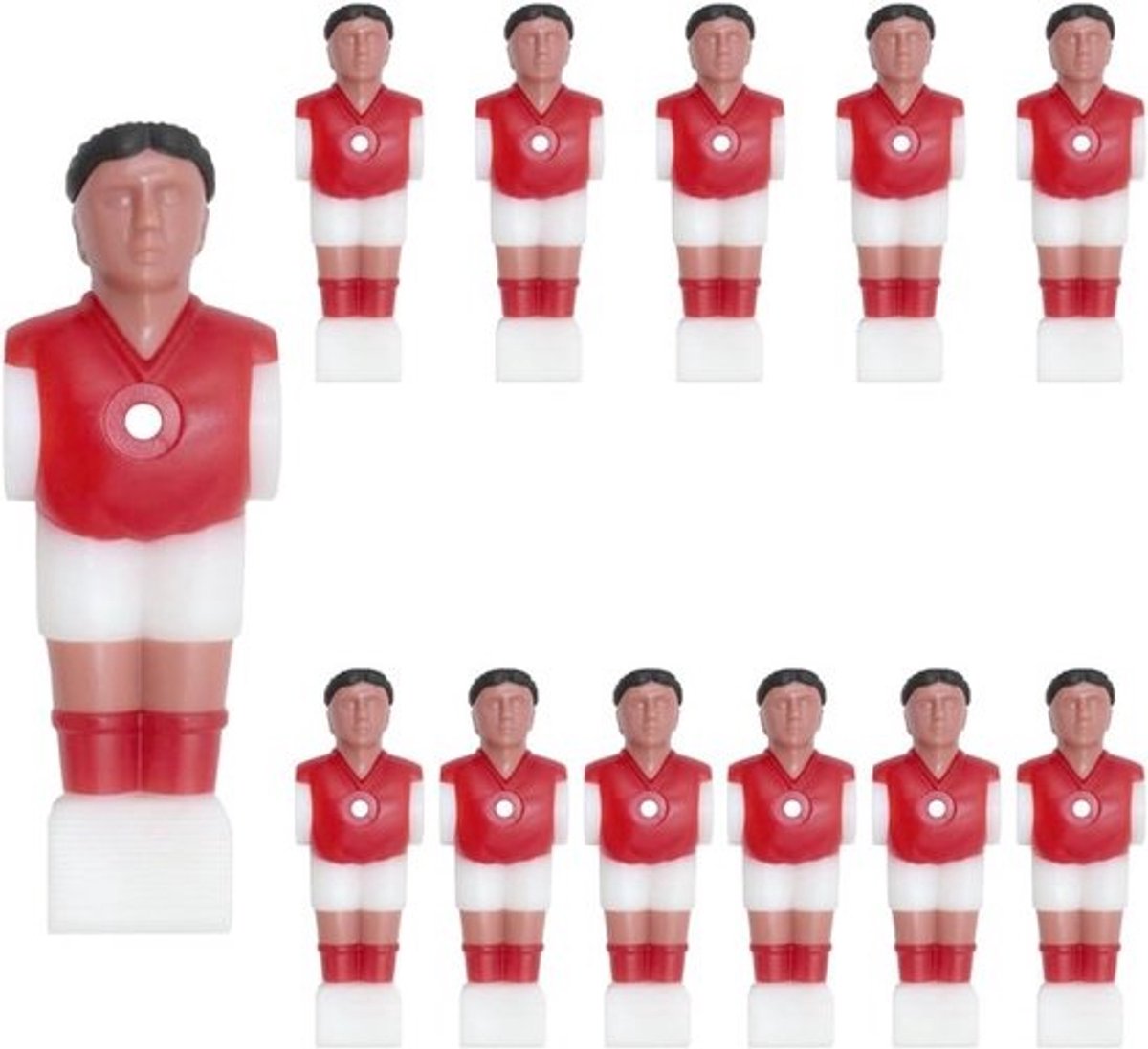 12 Stuks Tafelvoetbal Mannetjes Rood - Universele Vervangende Onderdelen voor Tafelvoetbal