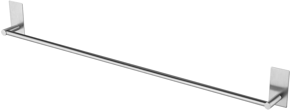 Handdoekstang - Zelfklevend zonder boren - RVS SUS 304 Geborsteld - Voor badkamer en keuken - 75 cm