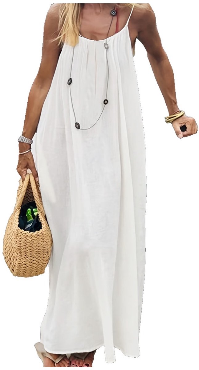 Currero Open Rug Jurk Backless Body Jurk Shirt Jurken Open Back Dress Wit