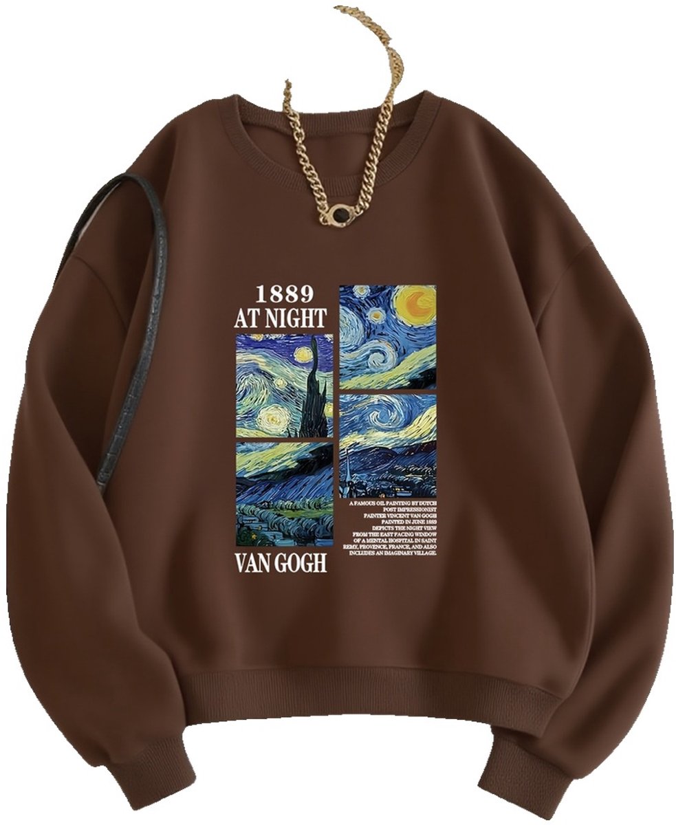 Currero Sweater Dames Sweaters Sweatshirt Hoodie Warme Trui Pullover Jumper Crewneck Vest Donkerbruin