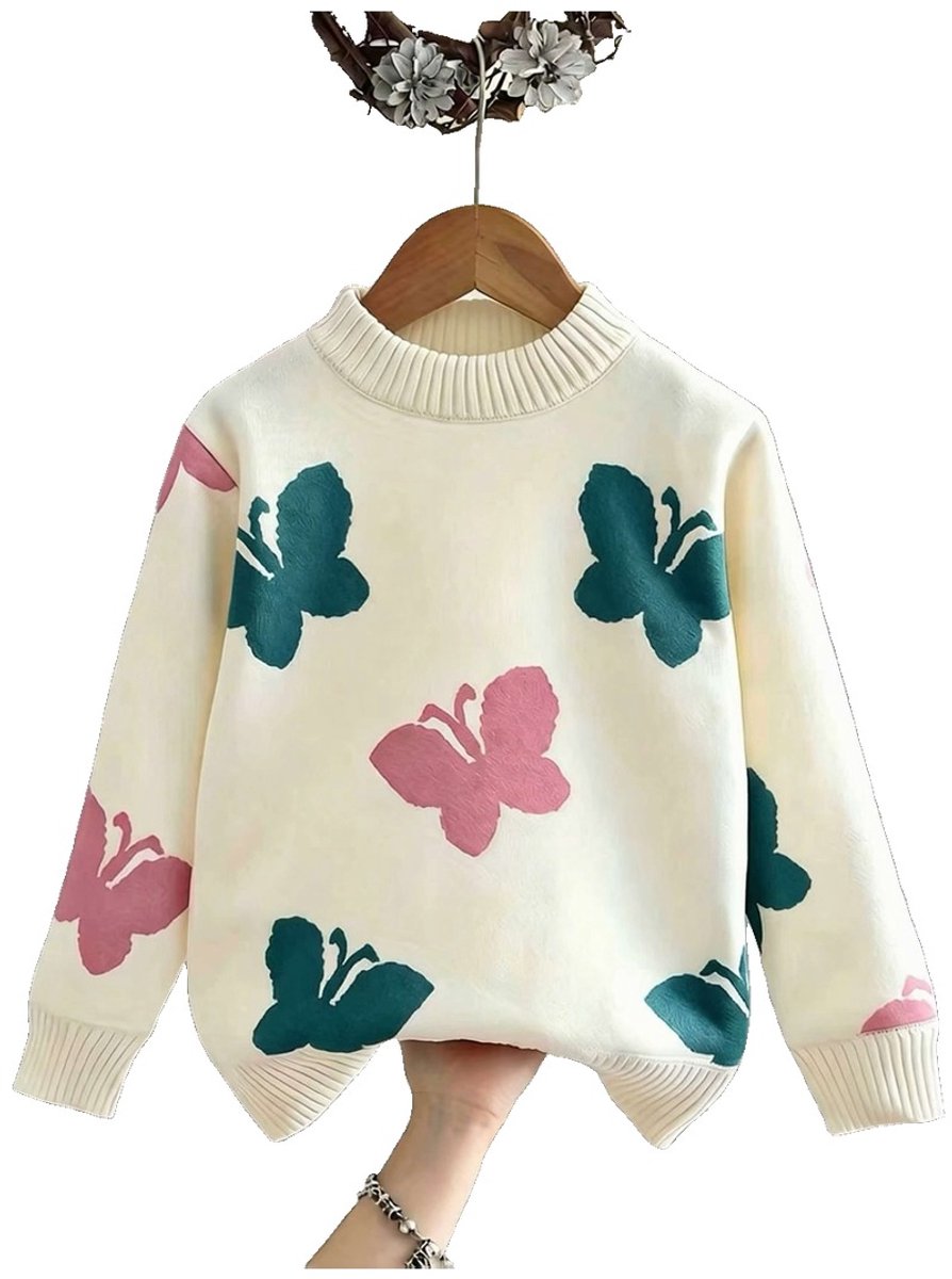 Currero Sweater Meisjes Sweaters Sweatshirt Hoodie Warme Trui Pullover Jumper Crewneck Vest 11-12 Jaar Wit