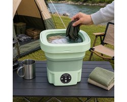 Aqua Laser Mini-wasmachine | Camping-wasmachine | Draagbare mini-wasmachine | Studenten Wasmachine | groen