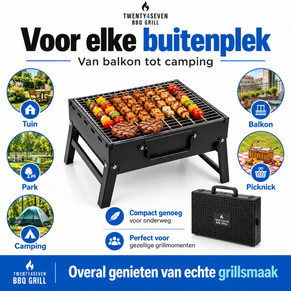 Twenty4seven Twenty4seven Tafel BBQ Grill - afbeelding 3