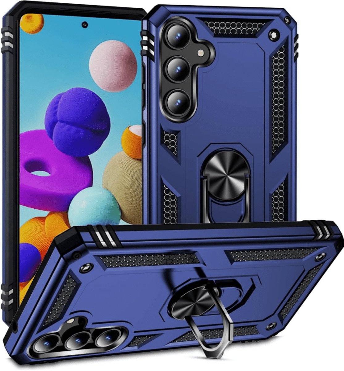 Casemania Backcover Armor Hoesje – voor Samsung A17 / Samsung A26 - Blauw