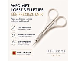 Seki Edge SS-300 Nagelriemschaar – Voor Velletjes & Nagelriemen – Handgeslepen Japans RVS – Cuticle Scissor – Made in Japan