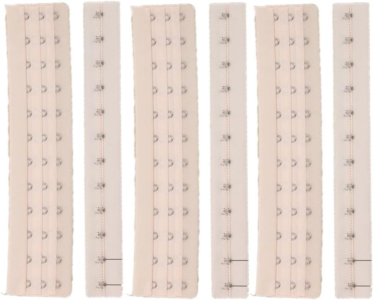 Verleng je beha met deze 6 stuks BH-verlengers, comfortabele en zachte haken voor dames, ideaal voor bustiers en shapewear