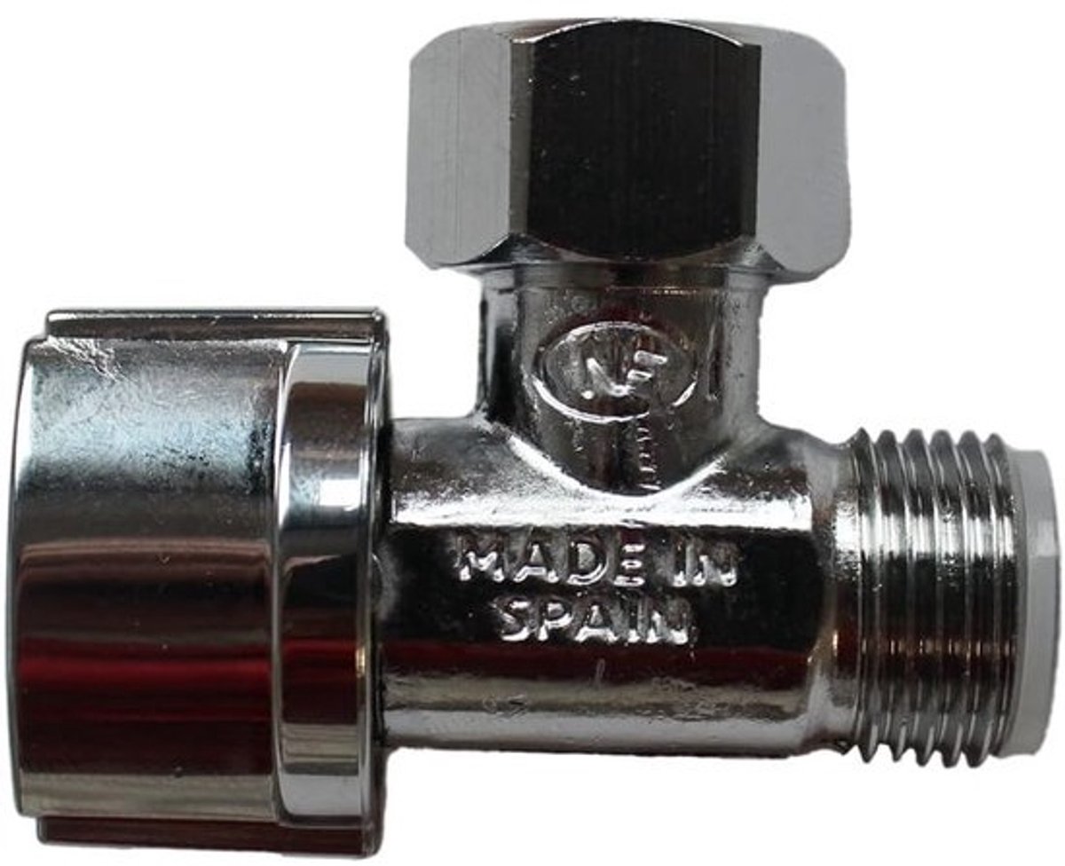 Afsluitkraan - Hoekstopkraan - Sanitair Aansluiting - 1/4 Draaihoek Bediening - 3/8'' - Chroom