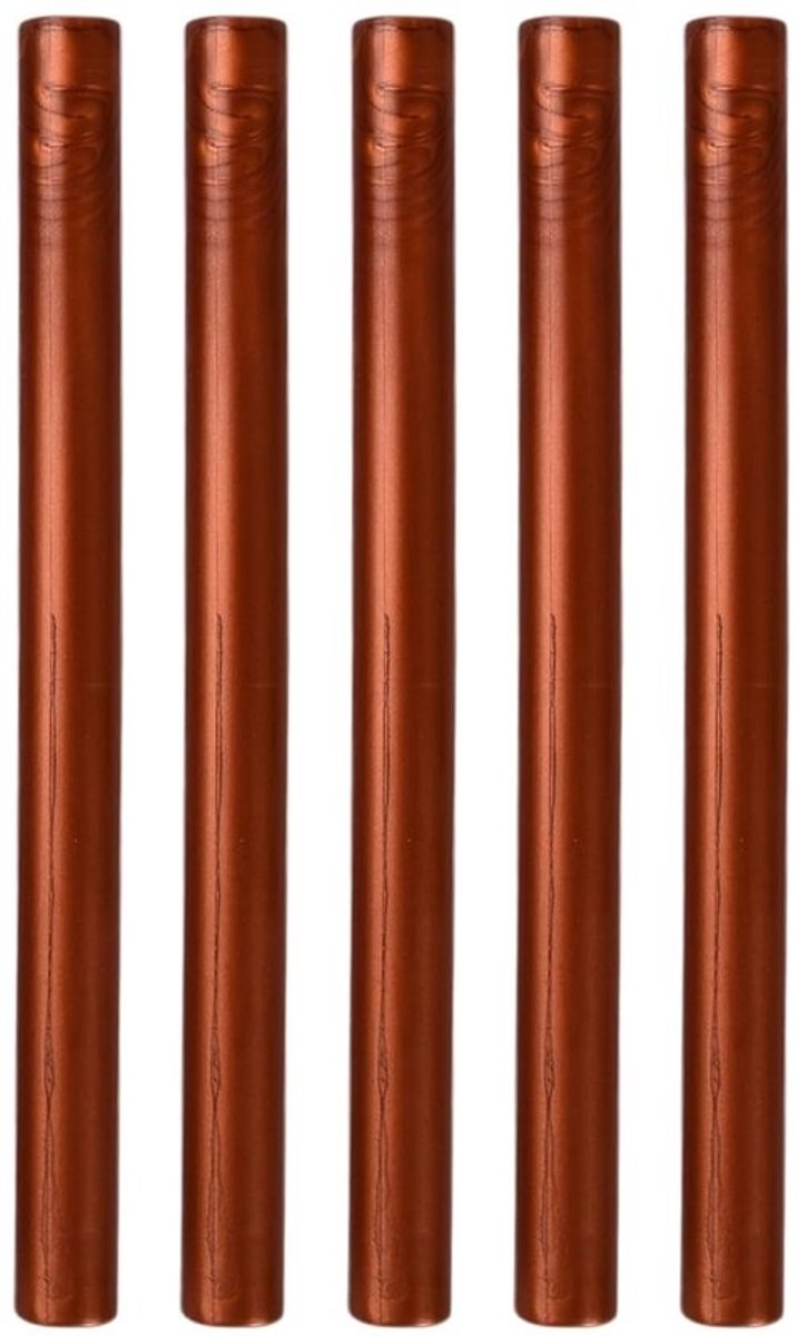 Zegelwas Staven - Wax Stempels - Brieven Verzegelen - Flexibel Onbreekbaar - 10mm Diameter - Roodgoud