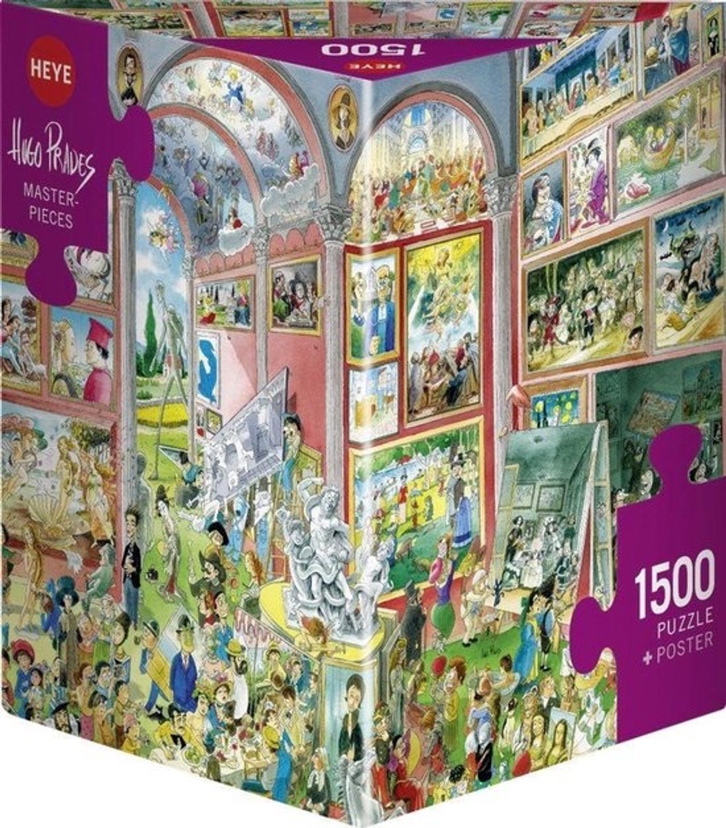 Puzzel 1500 Stukjes - Legpuzzel Kunst - Concentratie Verbeteren - Uniek Kunstthema - 14x35x27.2 cm - Zilver