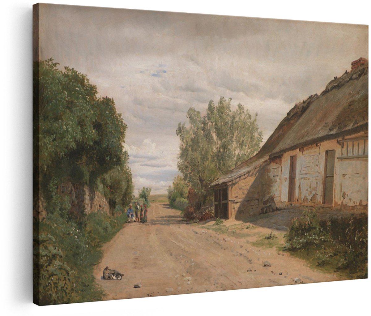 Artaza Canvas Schilderij Landschap - 180x120 cm - Groot - Wanddecoratie Landelijk Boerderij - Muurdecoratie Natuur - Schilderijen Op Canvas Woonkamer