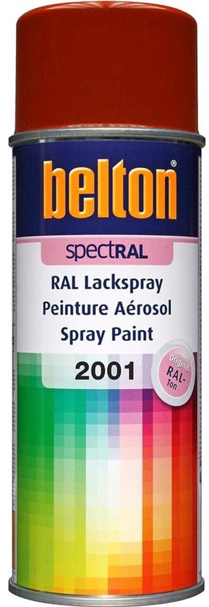 Glanzende Lakspuitbus RAL 2001 Rood-Oranje - Professionele Kwaliteit - 400 ml