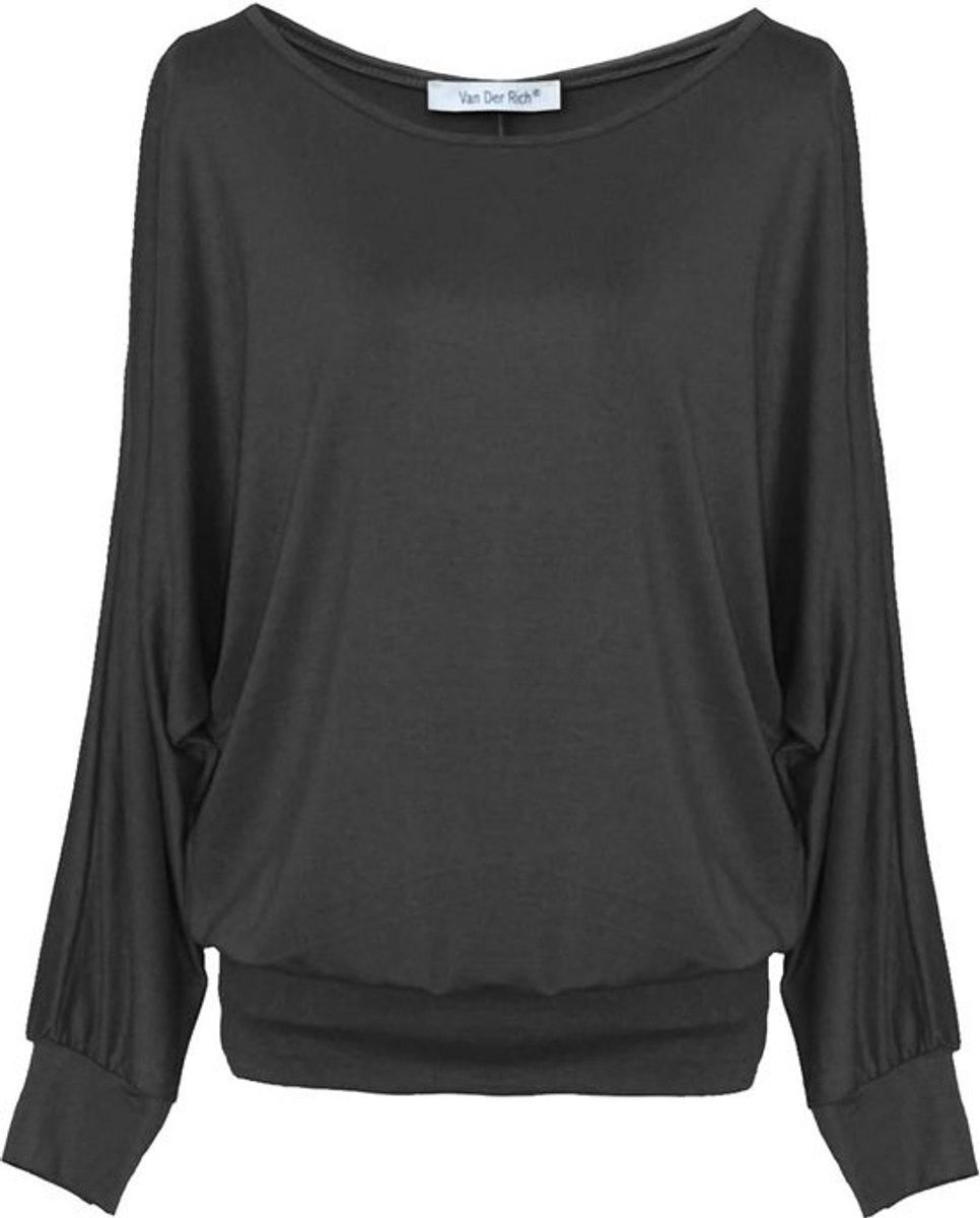 Oversized Dames T-shirt met Vleermuismouwen Gemaakt in Italië