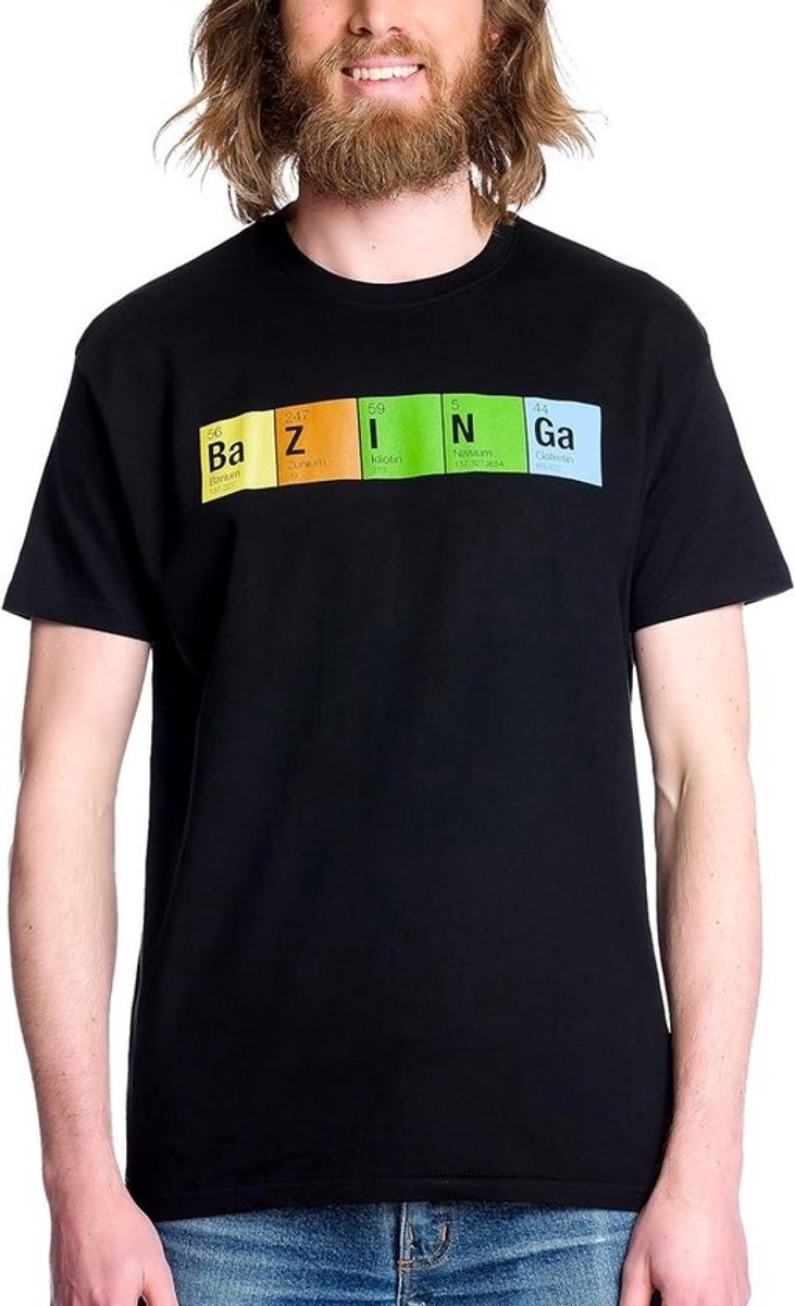 The Big Bang Theory Bazinga T-shirt - Fanshirt met opdruk voor Seriejunkies