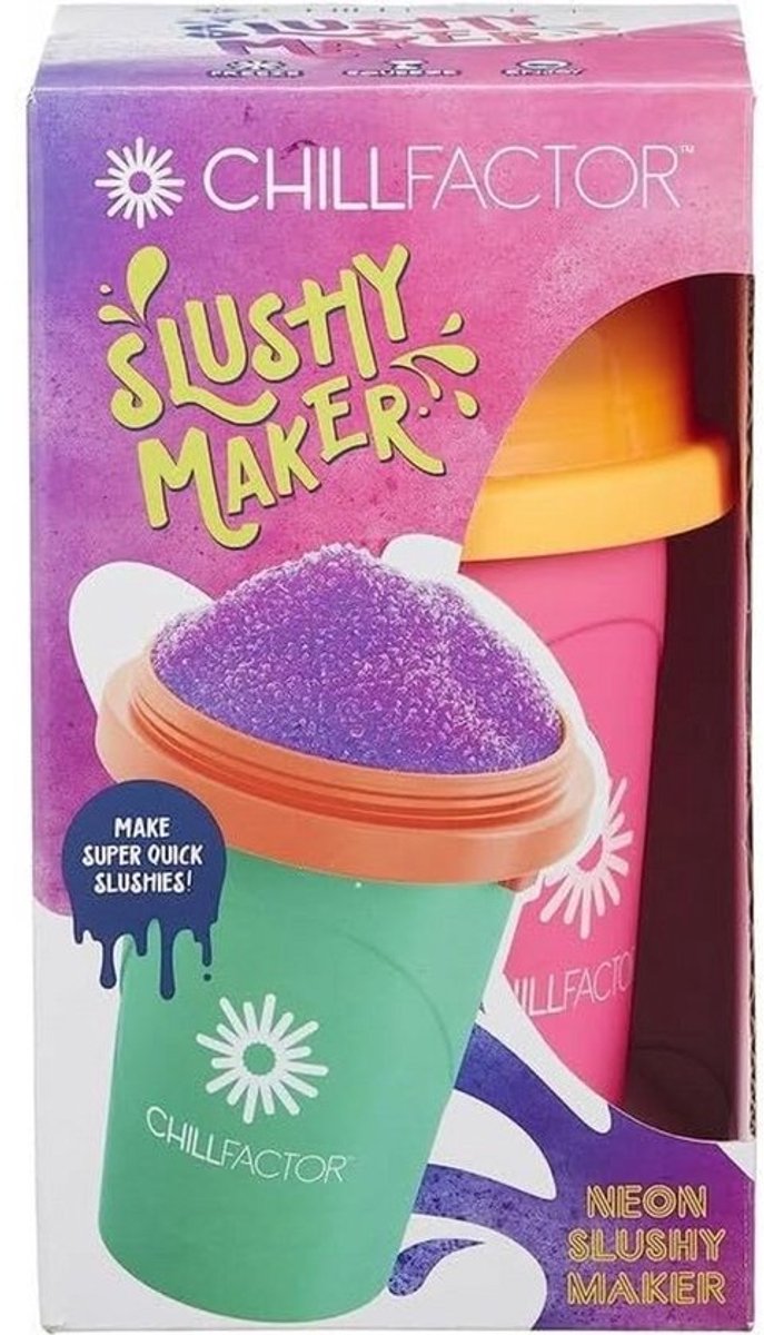 Slush-machine in Neon Pink met herbruikbare beker en rietje