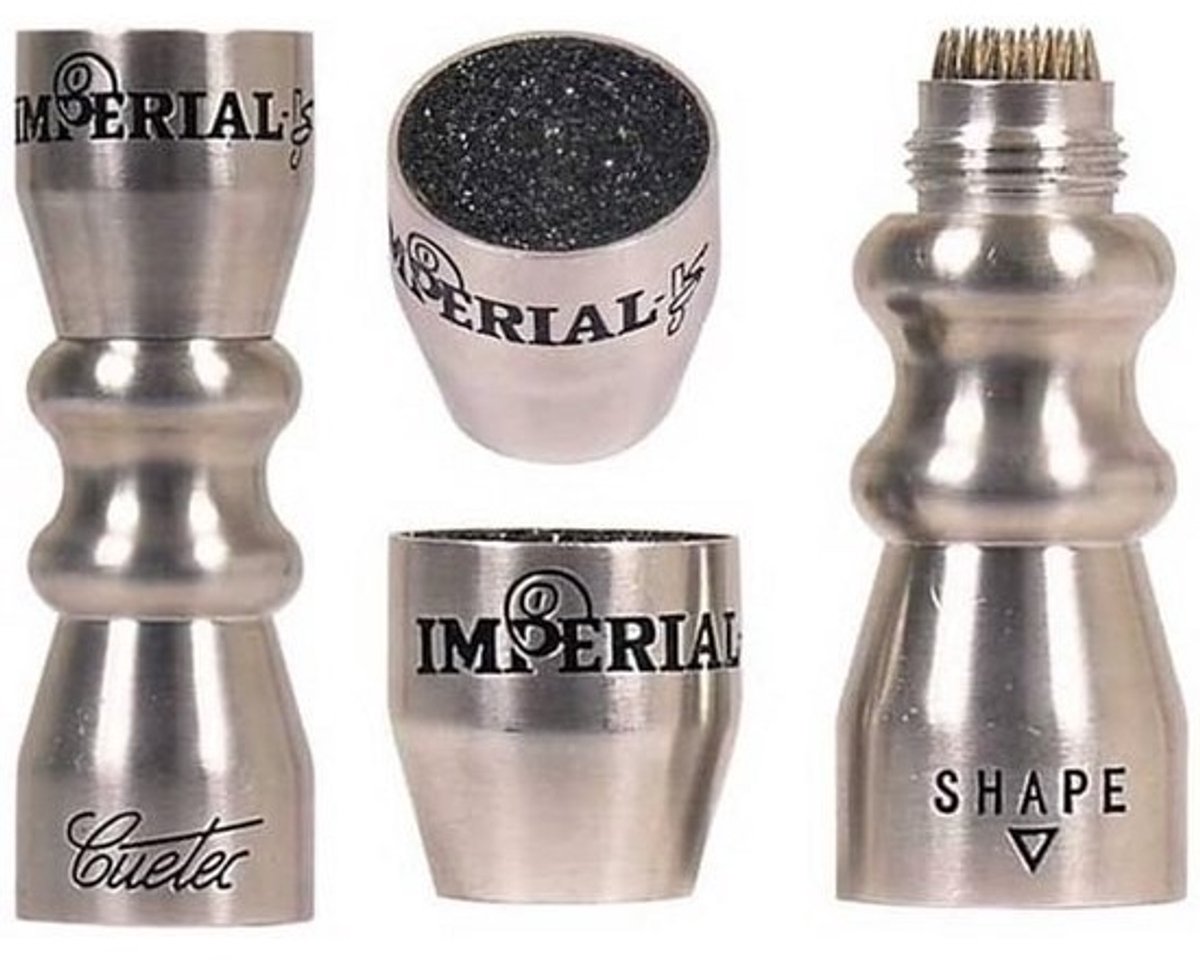 Slijp gereedschap - Keu punt tool - Biljart spel verbeteren - 3-in-1 functie - Compact formaat - Zilver
