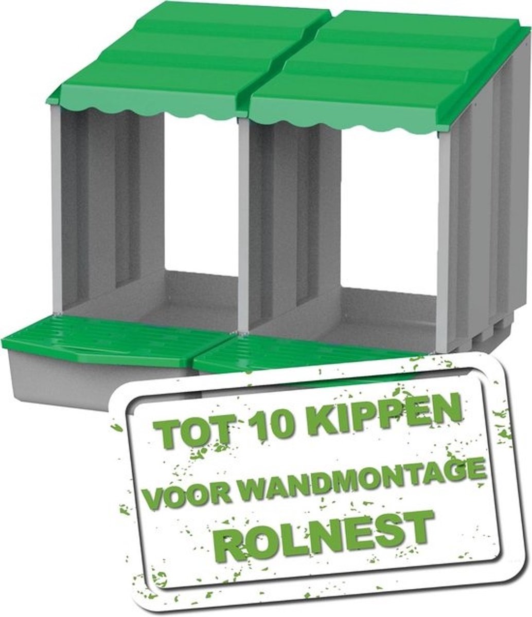 Rollen Legnest voor Kippen | Veilige Uitname van Verse Eieren | Geschikt tot 5 Kippen