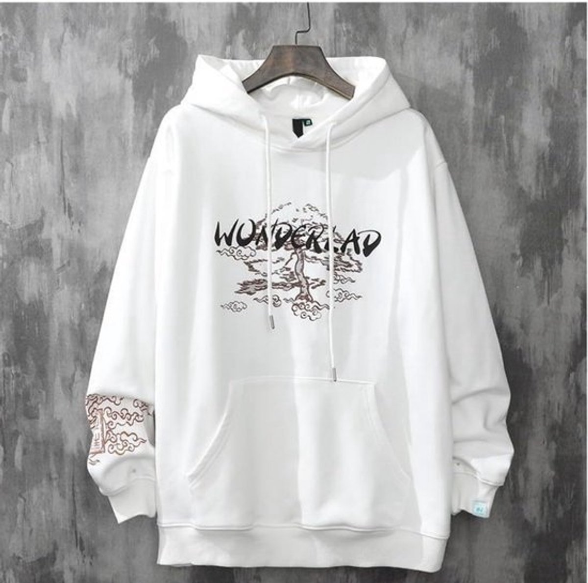 Oversized Katoenen Hoodie met Japanse Anime Sakuura Print