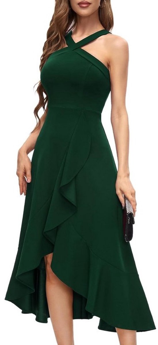 Elegante Halter Maxi Jurk voor Dames - Cocktail, Gala & Bruidsmeisjes Jurk