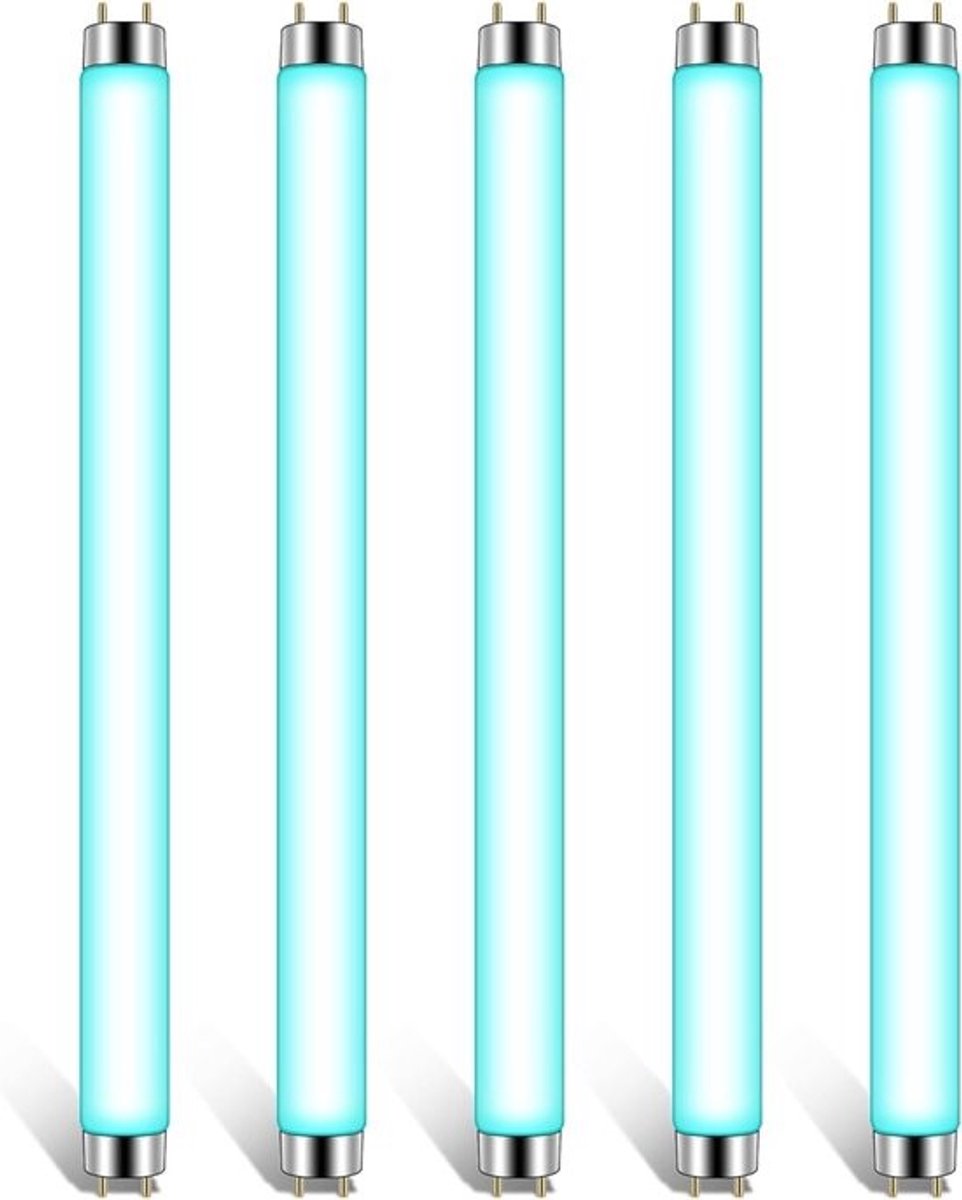 SnelShoppen - UV Fluorescent Tubes, Anti-Mosquito Bulb, Effectieve UV Lamp voor Buiten, 10 Watt T8, 5 Stuks, 33 x 2.5 cm, Ideaal voor Tuin, Camping en