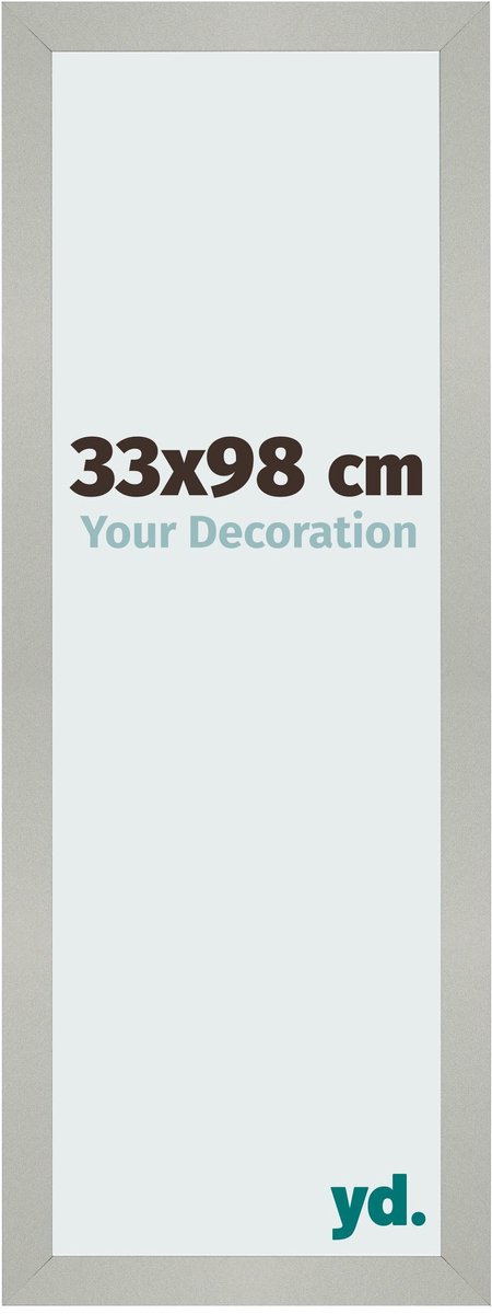 Your Decoration - Fotolijst 33x98 cm - MDF - Zilver Mat - Bologna