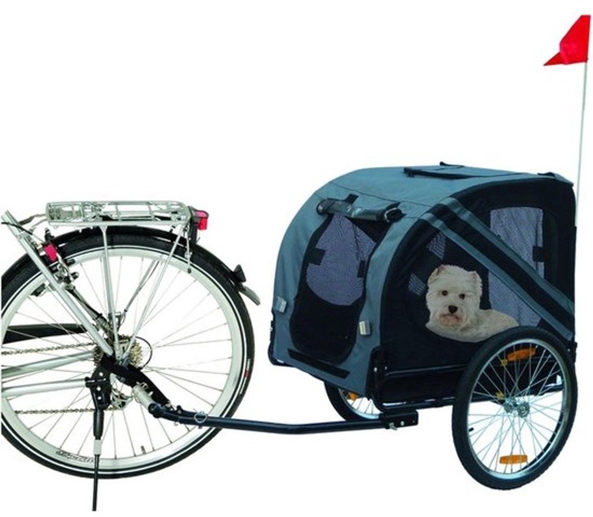 Hondenfietskar voor grote honden tot 40kg met robuust frame