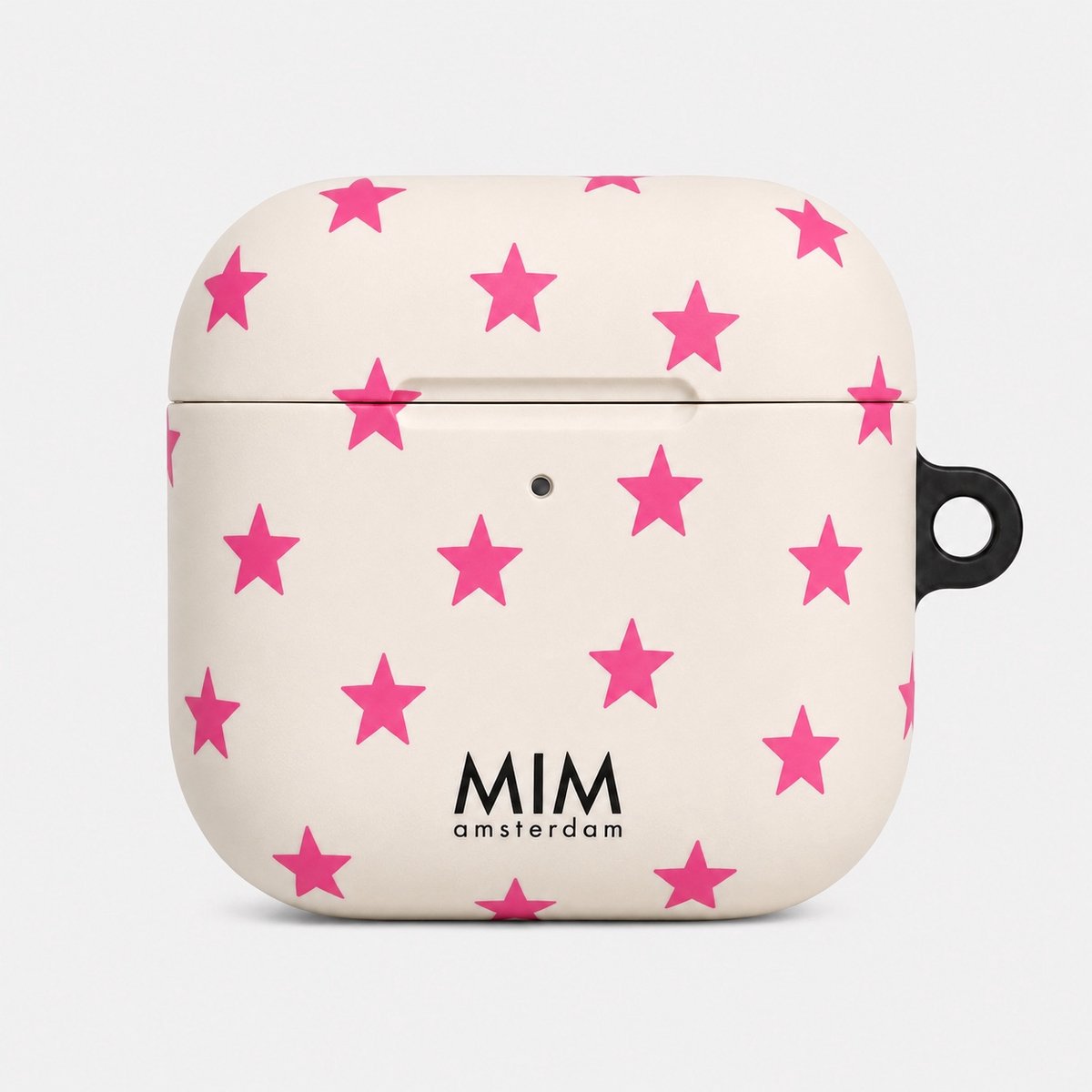 MIM Amsterdam - Pink Galaxy - Geschikt voor AirPods 4 - AirPod hoesje - Sterren print - AirPod hoesje met print - Shockproof- Cover voor AirPods - Trendy AirPod case