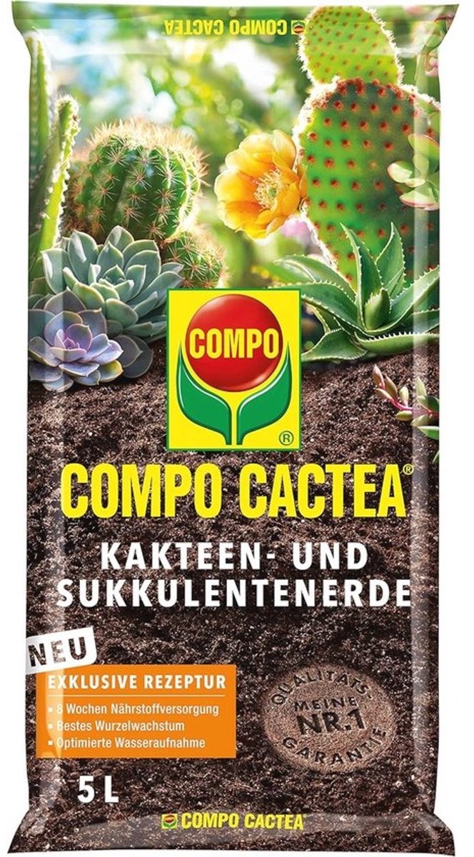 Cactus- en vetplantenaarde 5 Liter met 8 weken voedingsstoffen