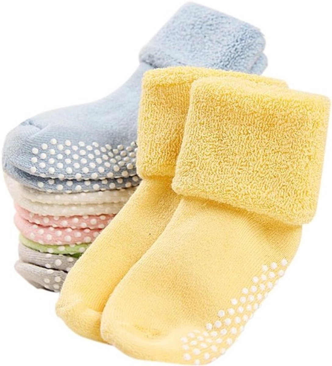 Warme Dikke Antislip Sokken voor Baby en Peuter Jongens - Katoen