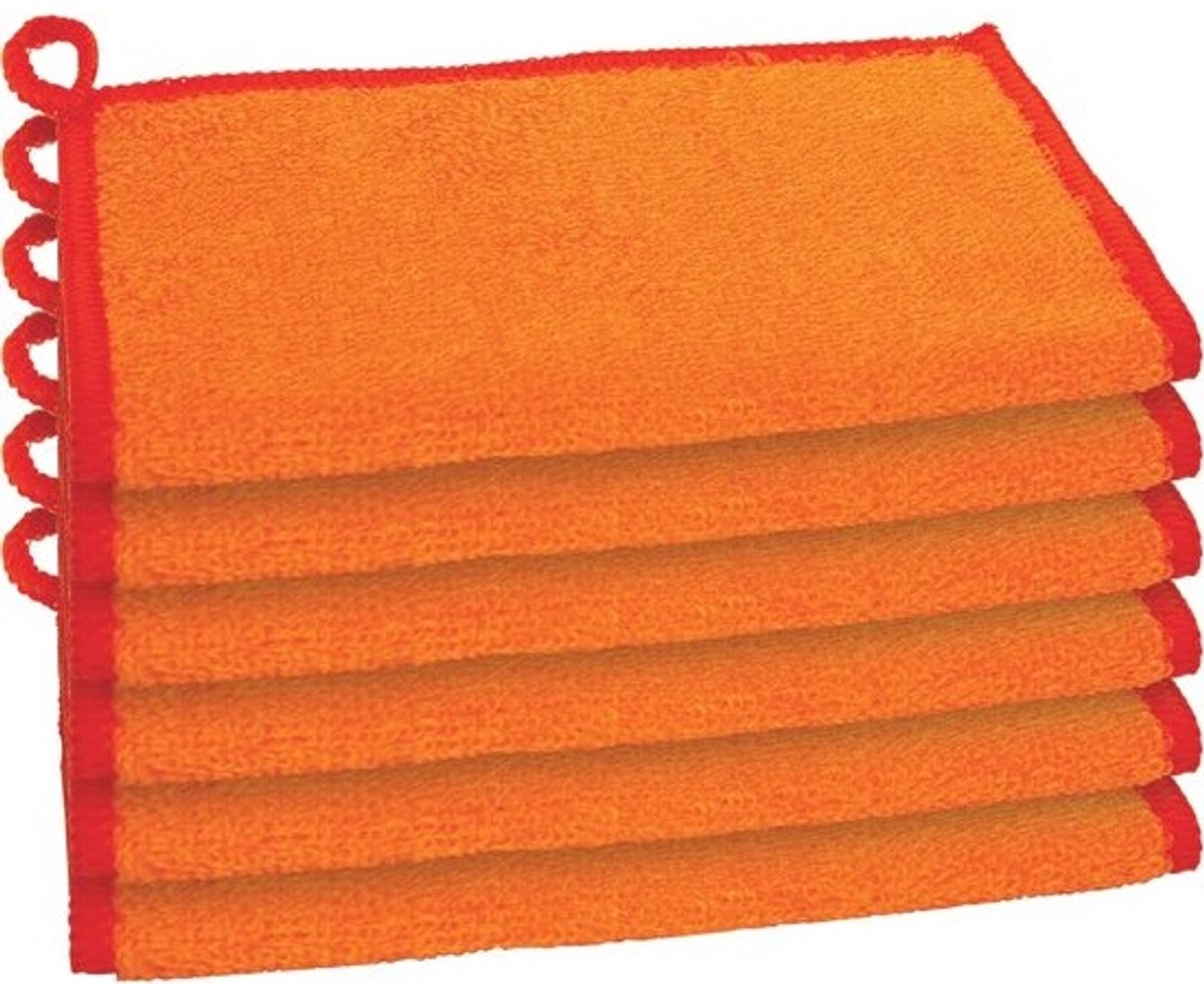 Natuurlijke Keuken Wasdoeken van Bamboe - Herbruikbaar, Absorberend, Hygiënisch, Sneldrogend - 6 Stuks