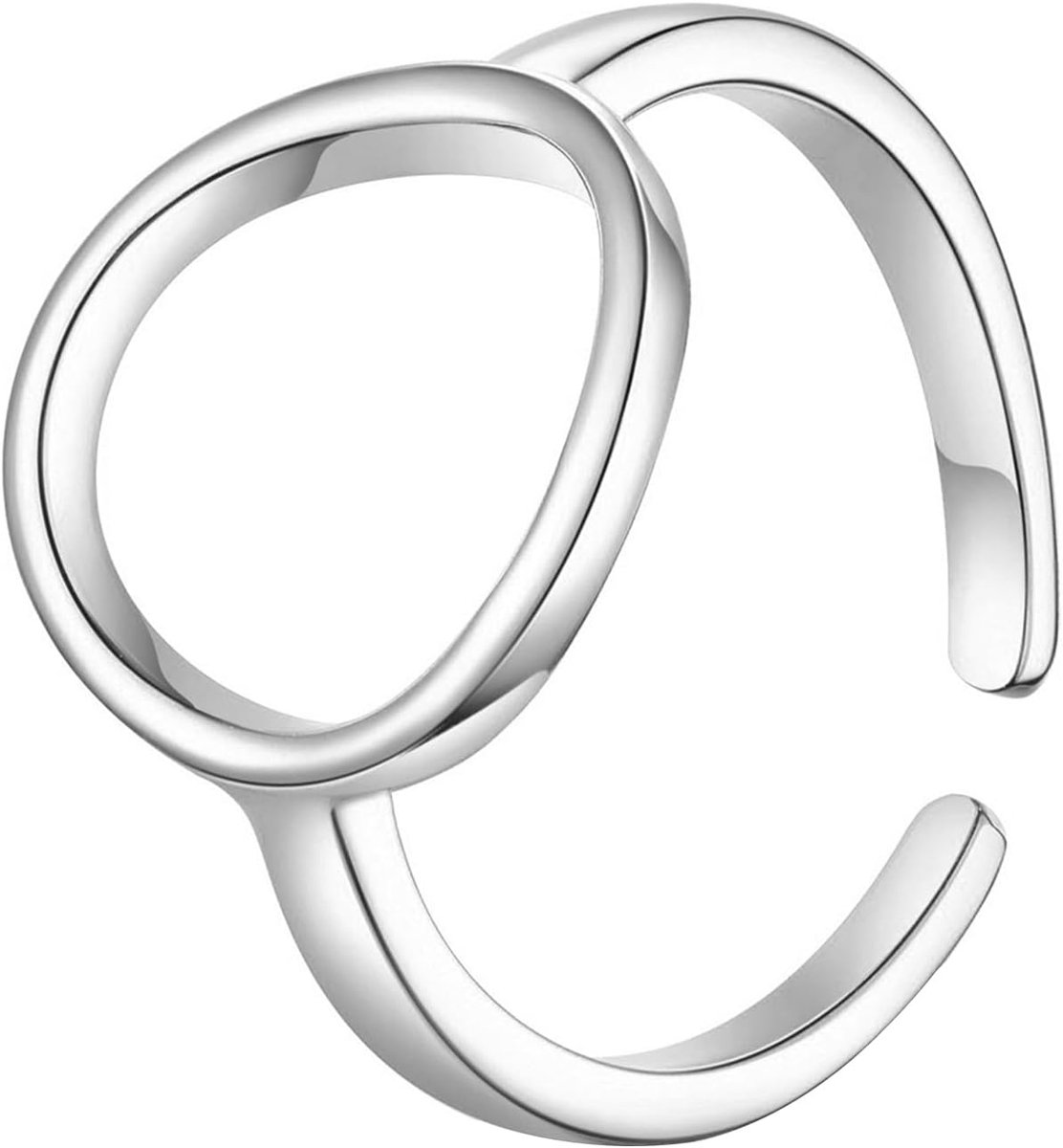 Rings Women, Adjustable Ring, Rings Silver 925, Personalized Simple Open Love Ring - ShopVlot