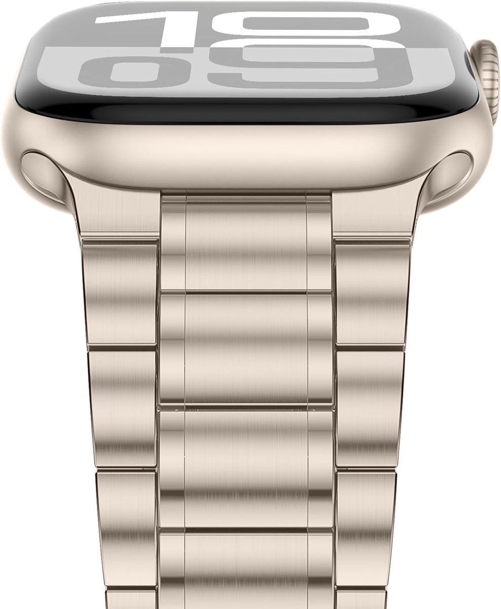 Anlinser Metal Straps Compatible with Apple Watch Strap 49mm 46mm 45mm 44mm 42mm 41mm 40mm 38mm, Five-Left Stainless - ShopVlot