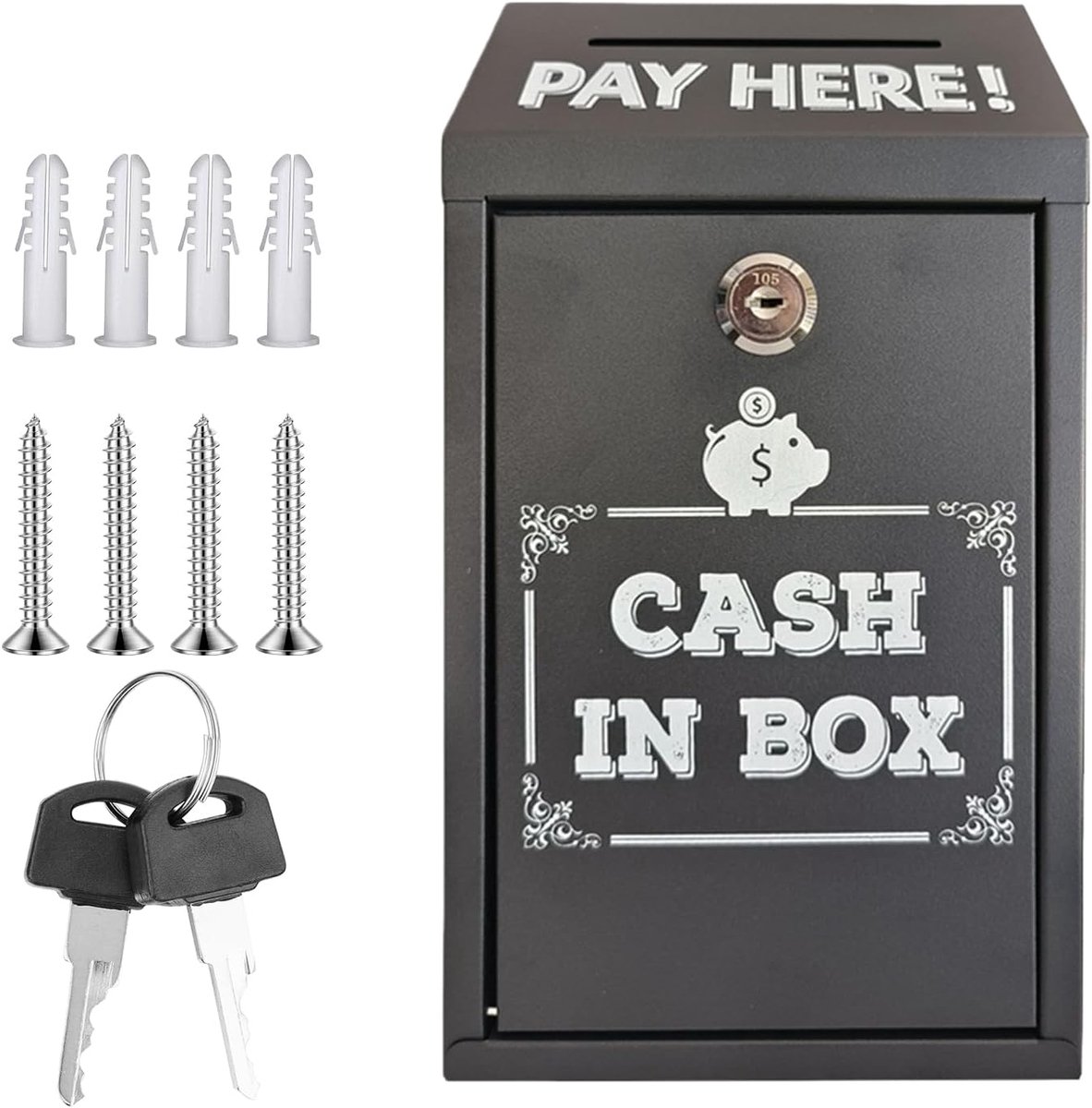 Geldcassette - Metalen dispenserbox - Met slot en sleutel - Ideaal voor thuis en kantoor - ShopVlot