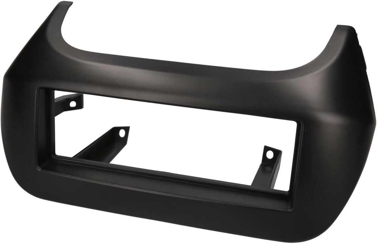 Car radio paneel 1-DIN - Recessed frame zwart - Geschikt voor Citroen Nemo, Fiat Qubo, Peugeot Bipper - ShopVlot
