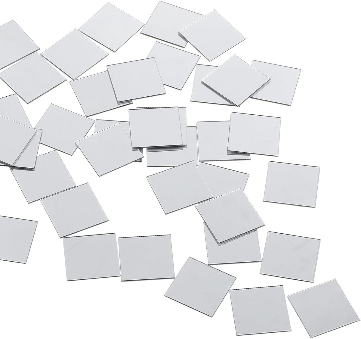 Kleine spiegels 200 stuks - mini vierkante vorm - zelfklevend - perfect voor DIY wanddecoratie - ShopVlot