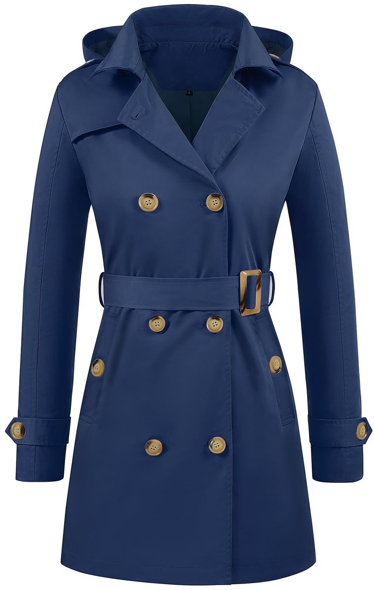 Dames Waterdichte Trenchcoat met Afneembare Kap