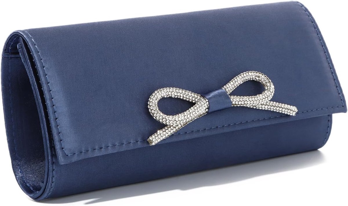 Clutch tas met strik - avondtas met ketting - elegant design - perfect voor bruiloft - ShopVlot