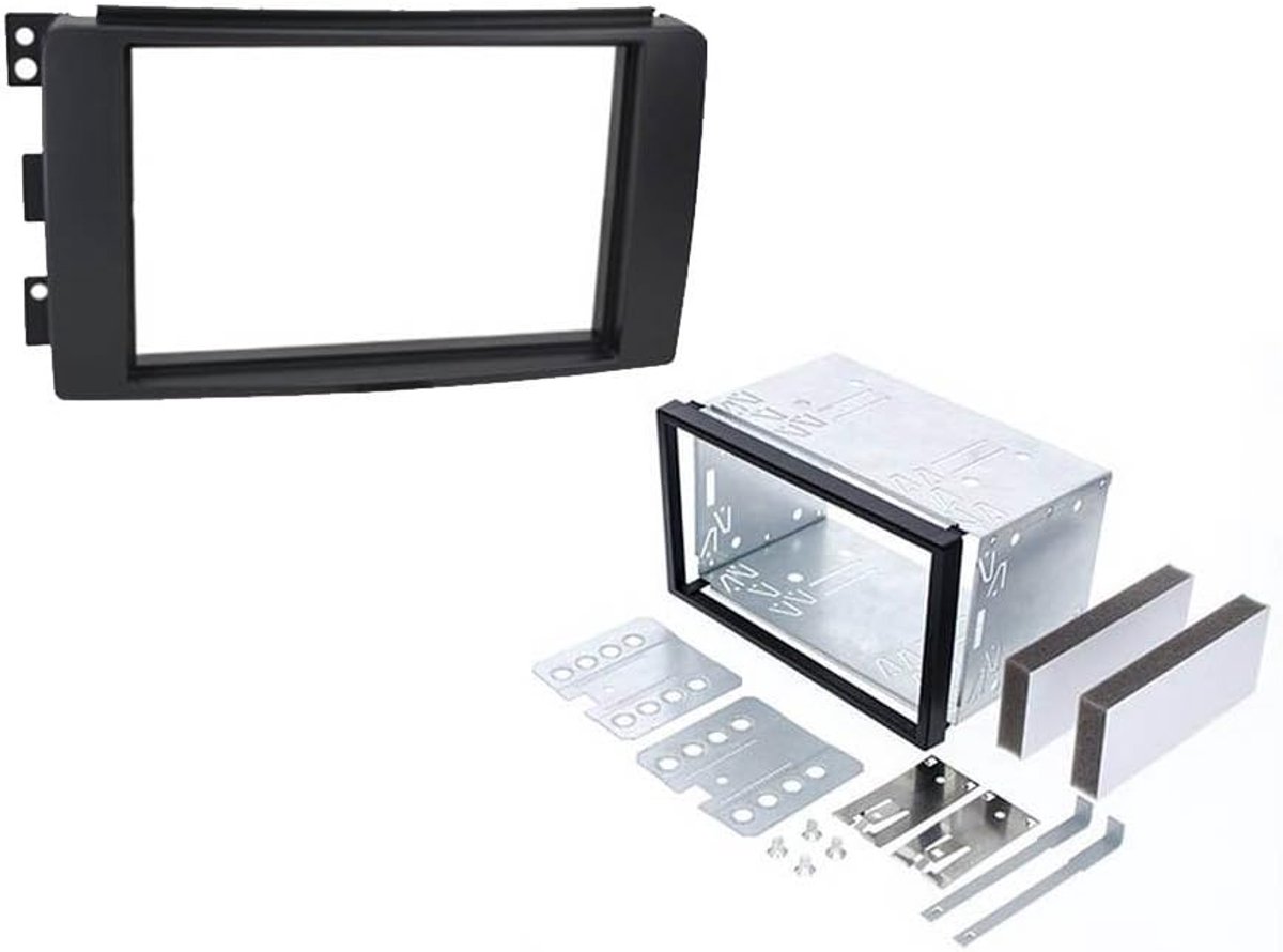Car radio installatie set Double DIN - metalen montageframe - geschikt voor Smart ForTwo en ForFour - ShopVlot