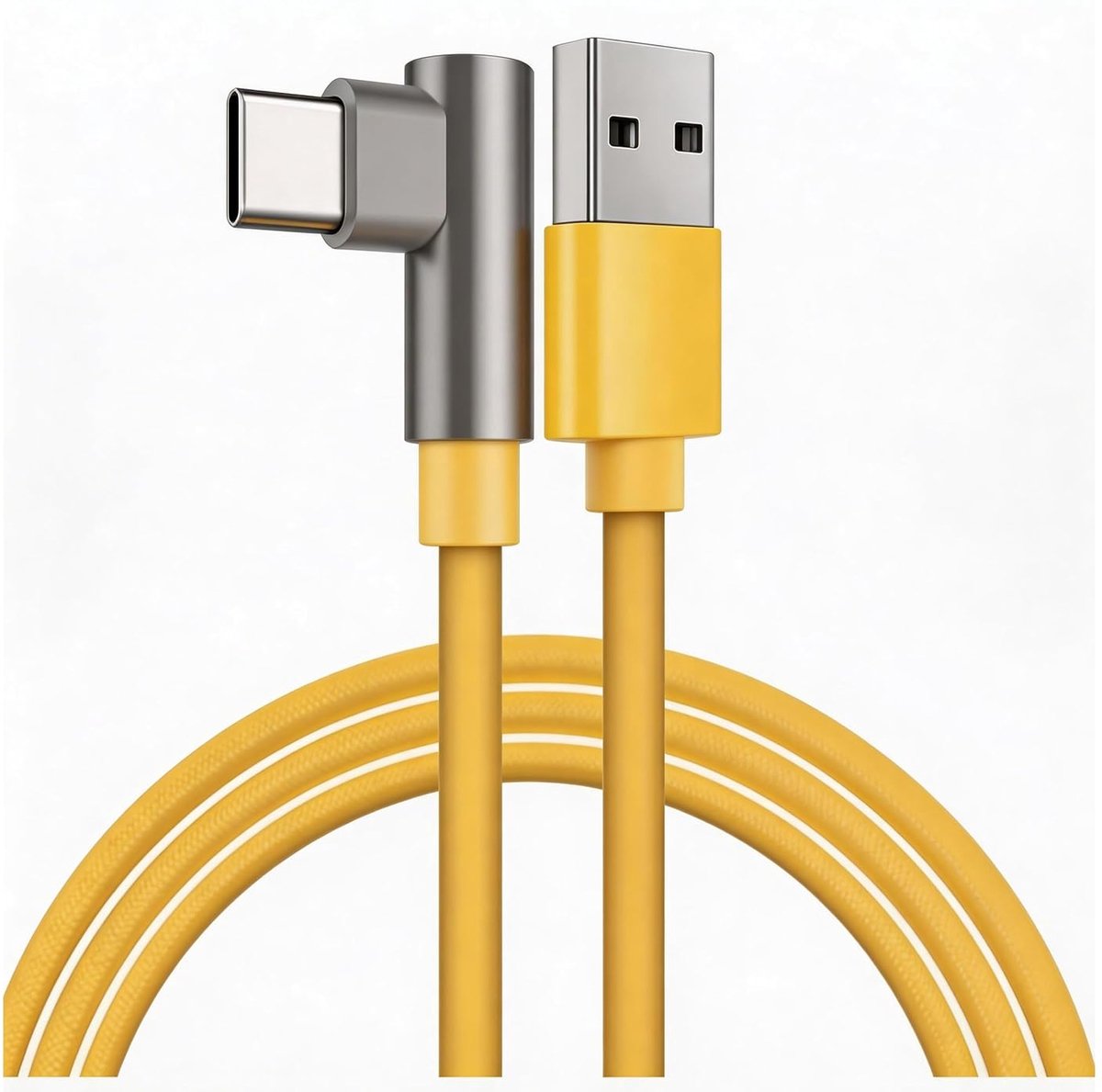 USB naar USB-C Kabel 120W 1.8 Meter - 90° Haakse Hoek - Snelladen - Turbo opladen voor Xiaomi en Poco - ShopVlot
