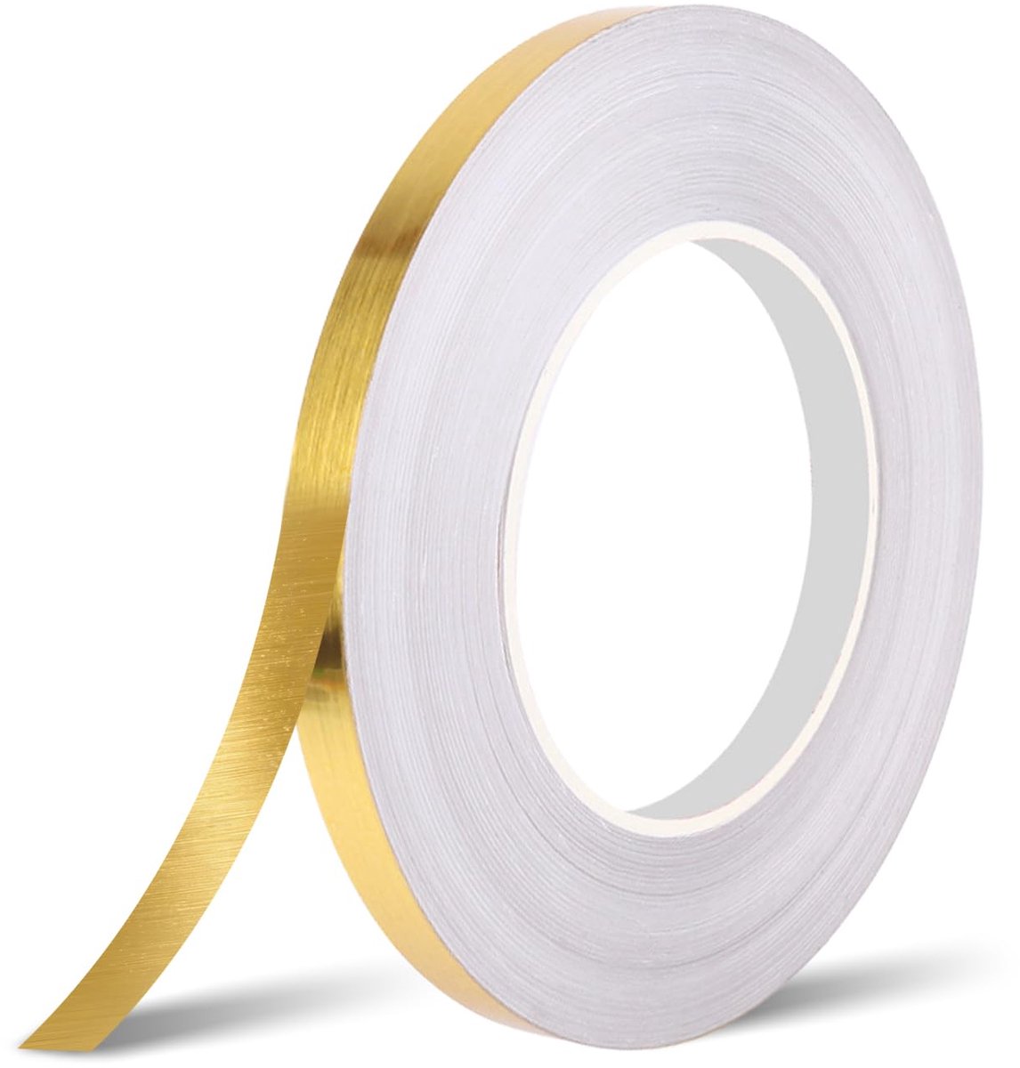 Spiegelband 10 mm x 50 m - Goud Gemetalliseerd - Zelfklevende PET-folie - Perfect voor Wanddecoratie - ShopVlot
