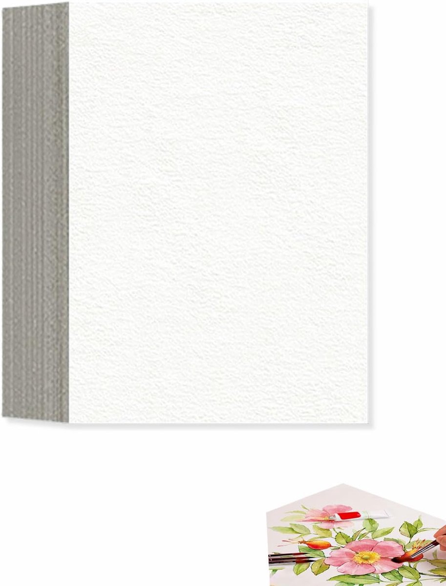Aquarellpapier 40 Bladen - Kaltgepresst 300g/m² - Wit - Geschikt voor kunstenaars - ShopVlot