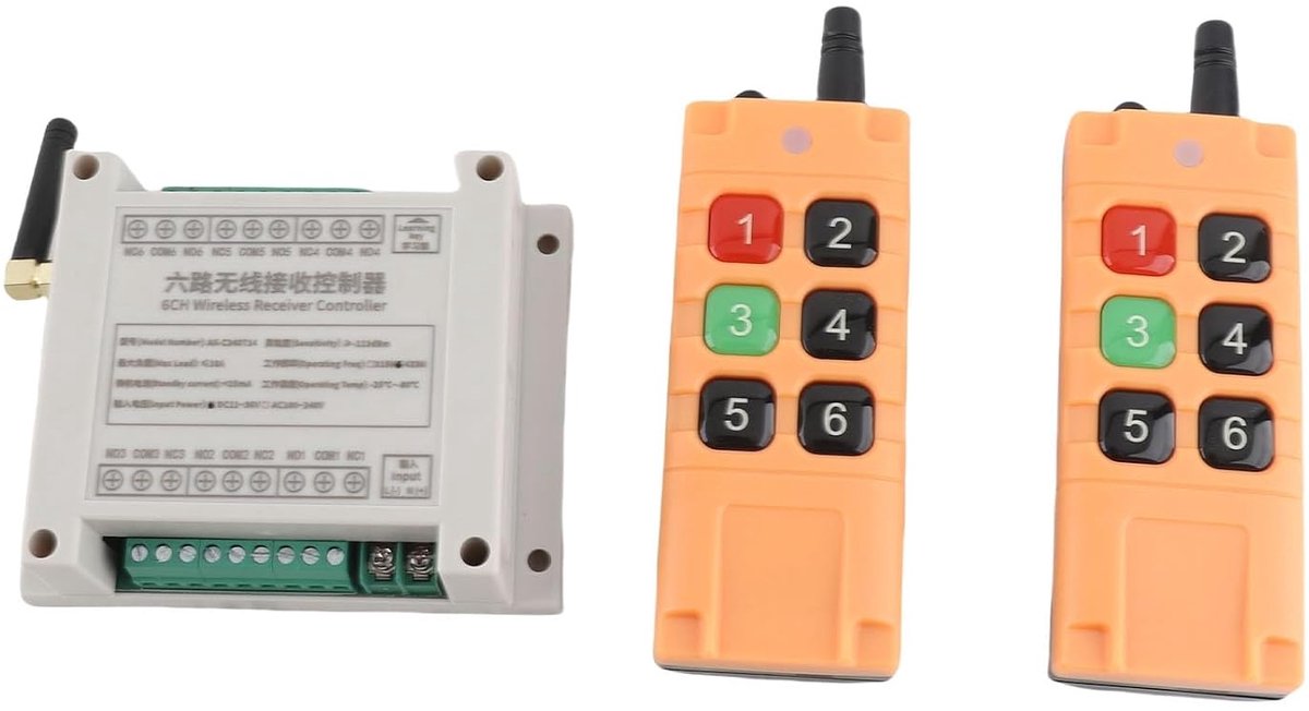 Draadloze afstandsbediening relais schakelaar - 6 kanalen - 433MHz - veelzijdige bediening voor verlichting en slimme huizen